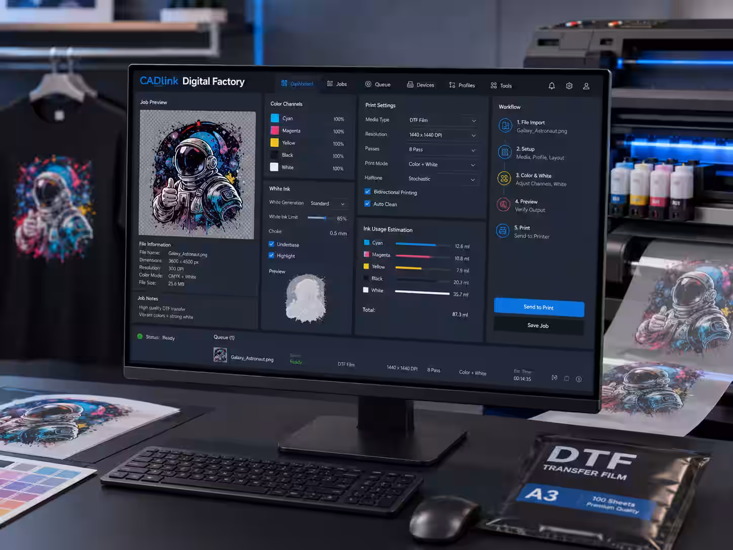 What is CADlink Digital Factory DTF RIP software